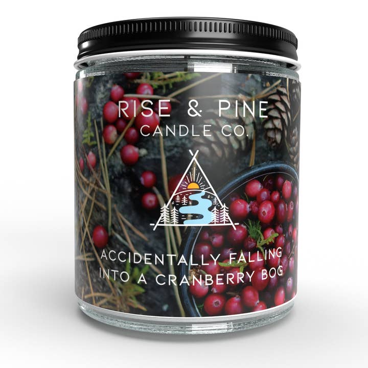 Cranberry Woods Soy Wax Candle - 9oz for wholesale by Rise and Pine Candle Co.