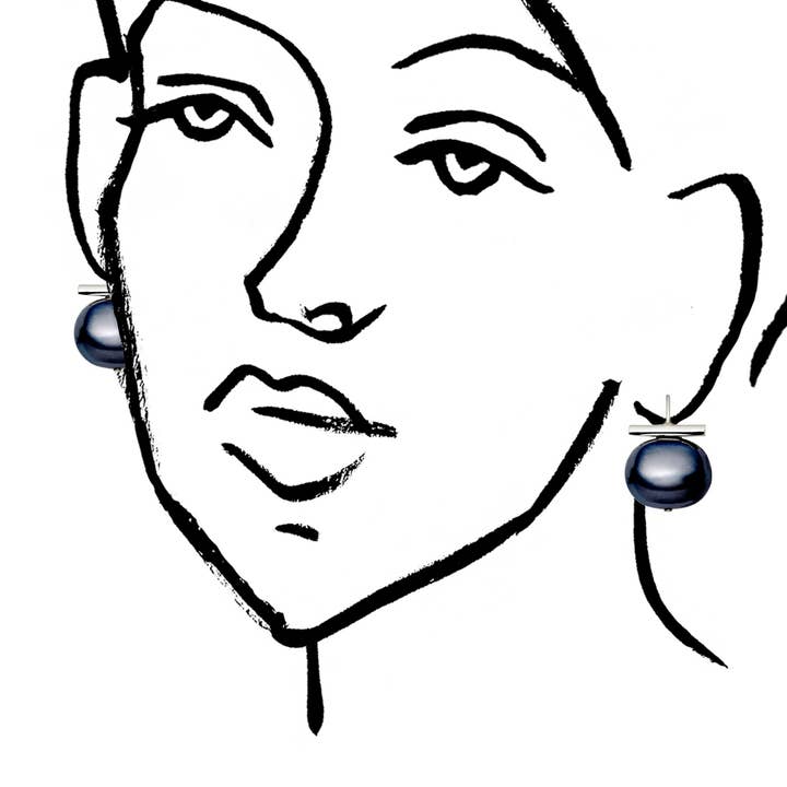 CC & Co by Catherine Canino - Wholesale Dangle Earrings - Statement Making Large Pebble Pearls ~ Sterling Silver1