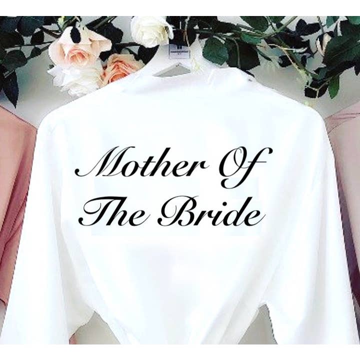 Lulabay - Vente Peignoir – femme - Peignoir de mariée personnalisé Lulabay pour femme en satin à fente latérale6