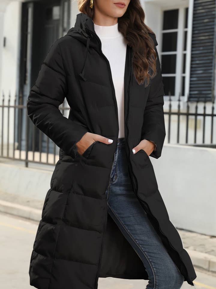 HIDDENBRAND - Wholesale Coat - Women's - Mid-Length Slim Fit Warm Down Cotton Coat0