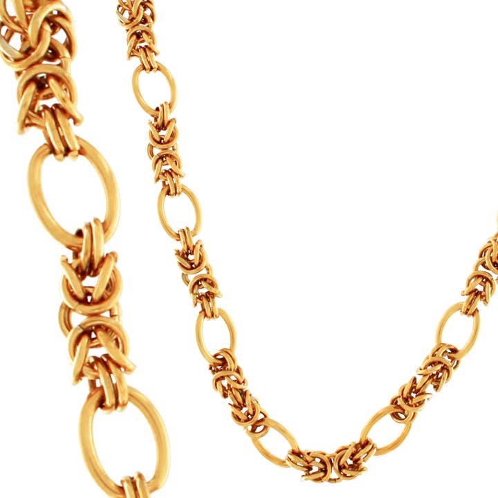 Courage Waterproof Knitted Ring Necklace 18K Gold Plating for engroshandel hos Dansk Copenhagen