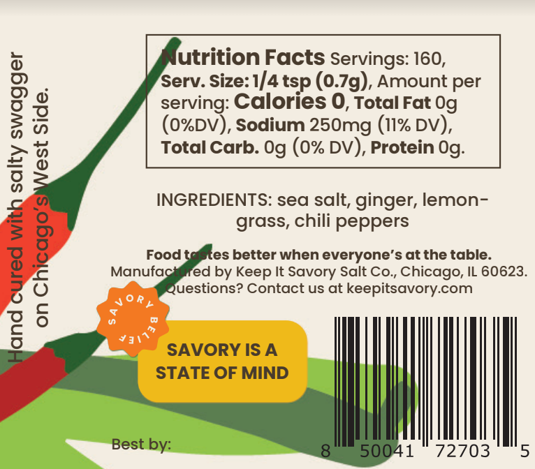 Keep It Savory Salt Co - Wholesale Salt - Thai Ginger Lemongrass Sea Salt3