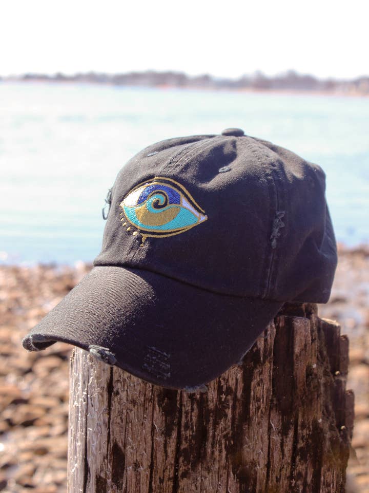 Sombrero de papá negro Seanoe para venta al por mayor de SEA NO EVIL