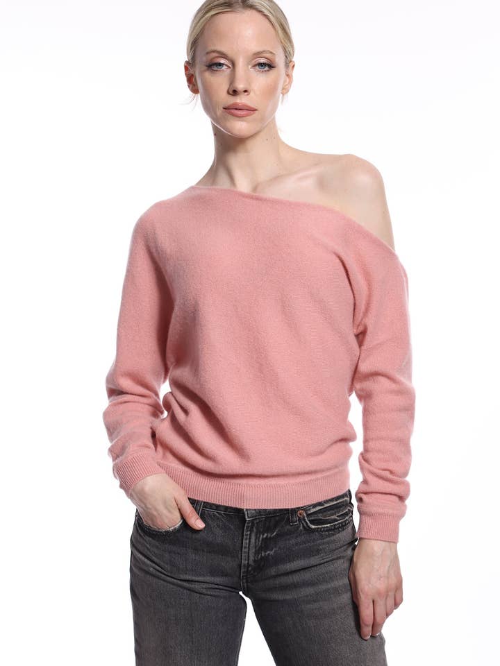 Cashmere Off The Shoulder Top for wholesale by Minnie Rose
