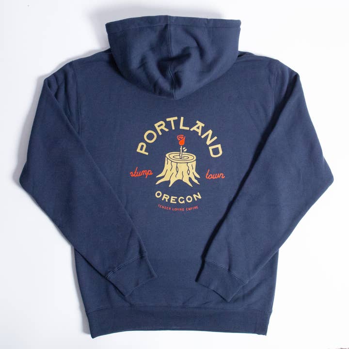 Tender Loving Empire - Wholesale Hoodie - Unisex - Portland Rose Stump Hoodie (Blue)