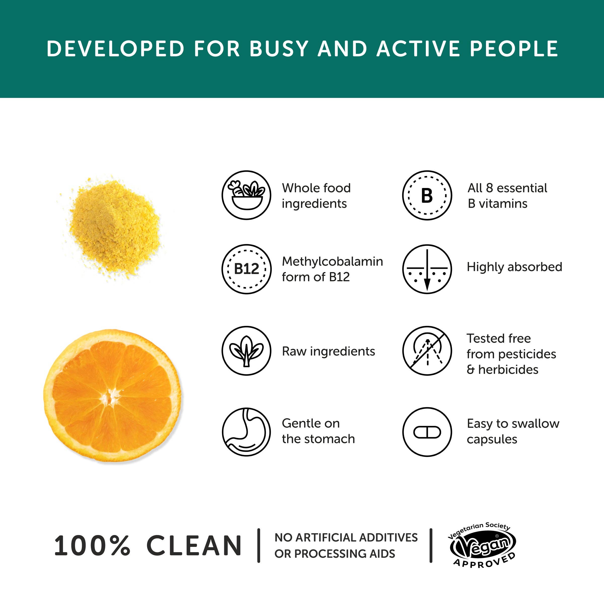 Together Health - Vente Supplément oral/vitamine - Vitamine B Complex — Supplément végétalien — 30 capsules2