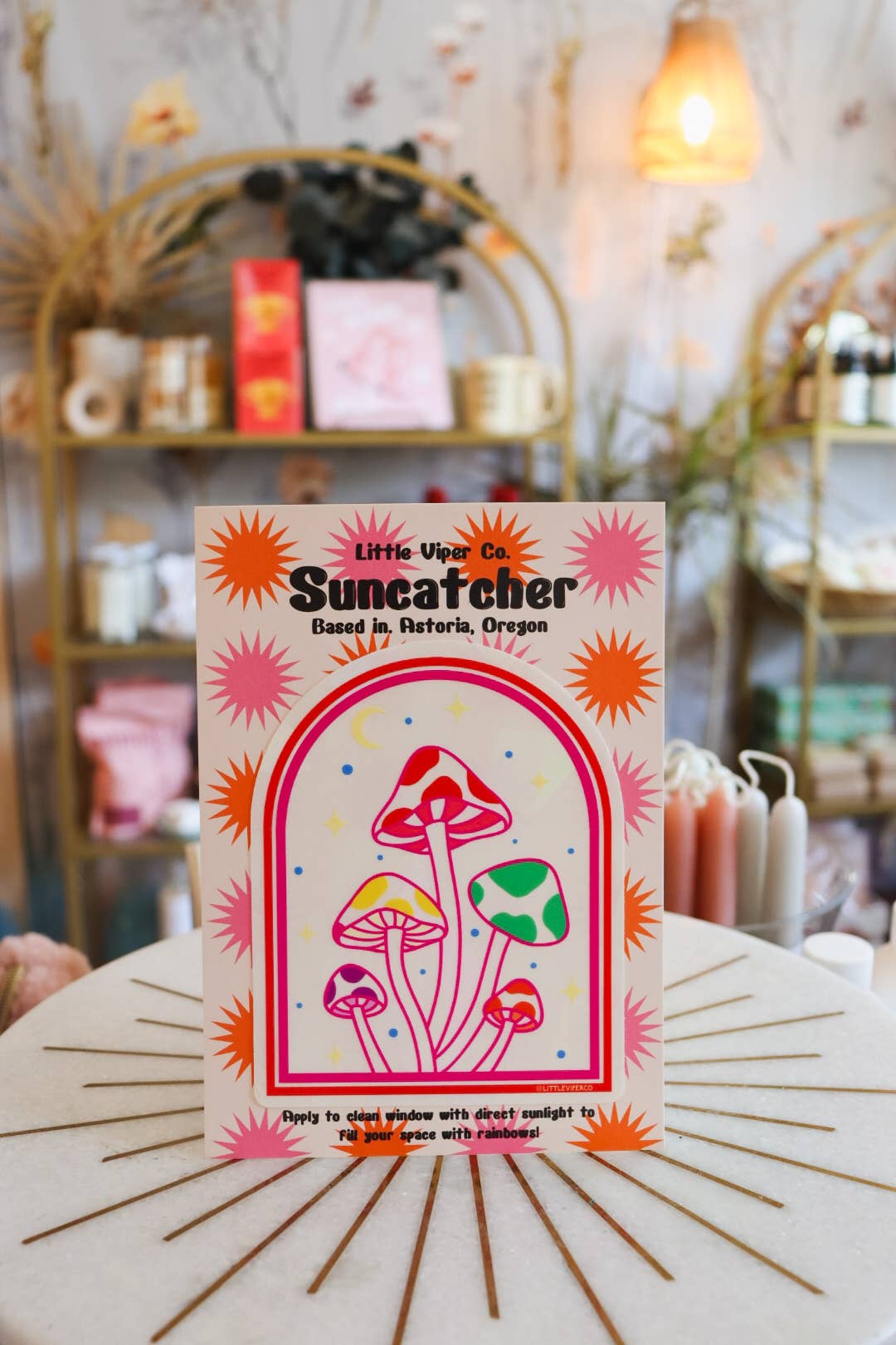 Little Viper Co – Engroshandel Solfanger – Magic Mushroom Suncatcher klistermærke3