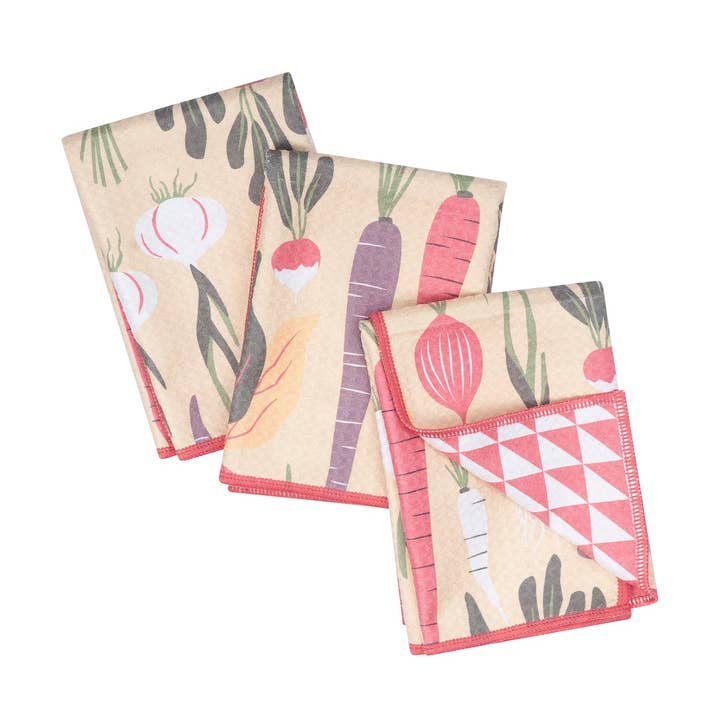 Asciugamano Mighty Mini (Set di 3) Reversibile - HJ Rooted per la vendita all'ingrosso da parte di Once Again Home Co.