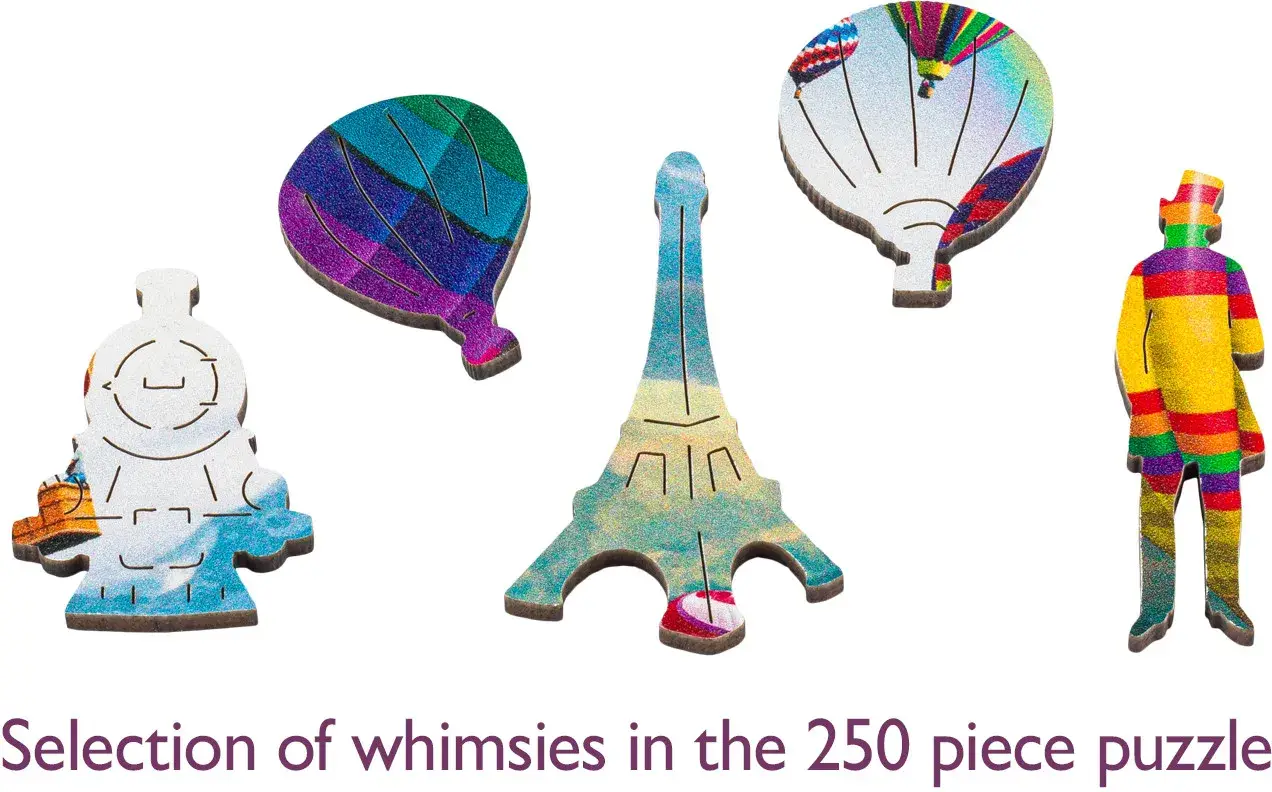 Wentworth Puzzles – wholesale Puzzle – Adult – Sky Roads Wooden Puzzle with Hot Air Balloons3