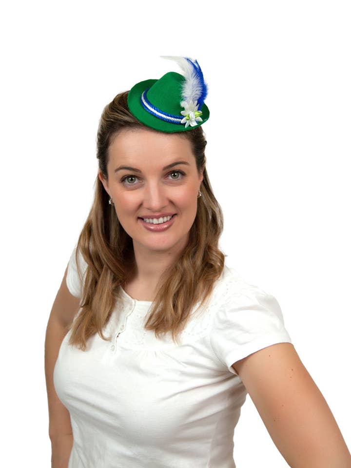 European Heritage Gifts - Wholesale Costume - Women's - Oktoberfest Costume Mini Green Bavarian Hat