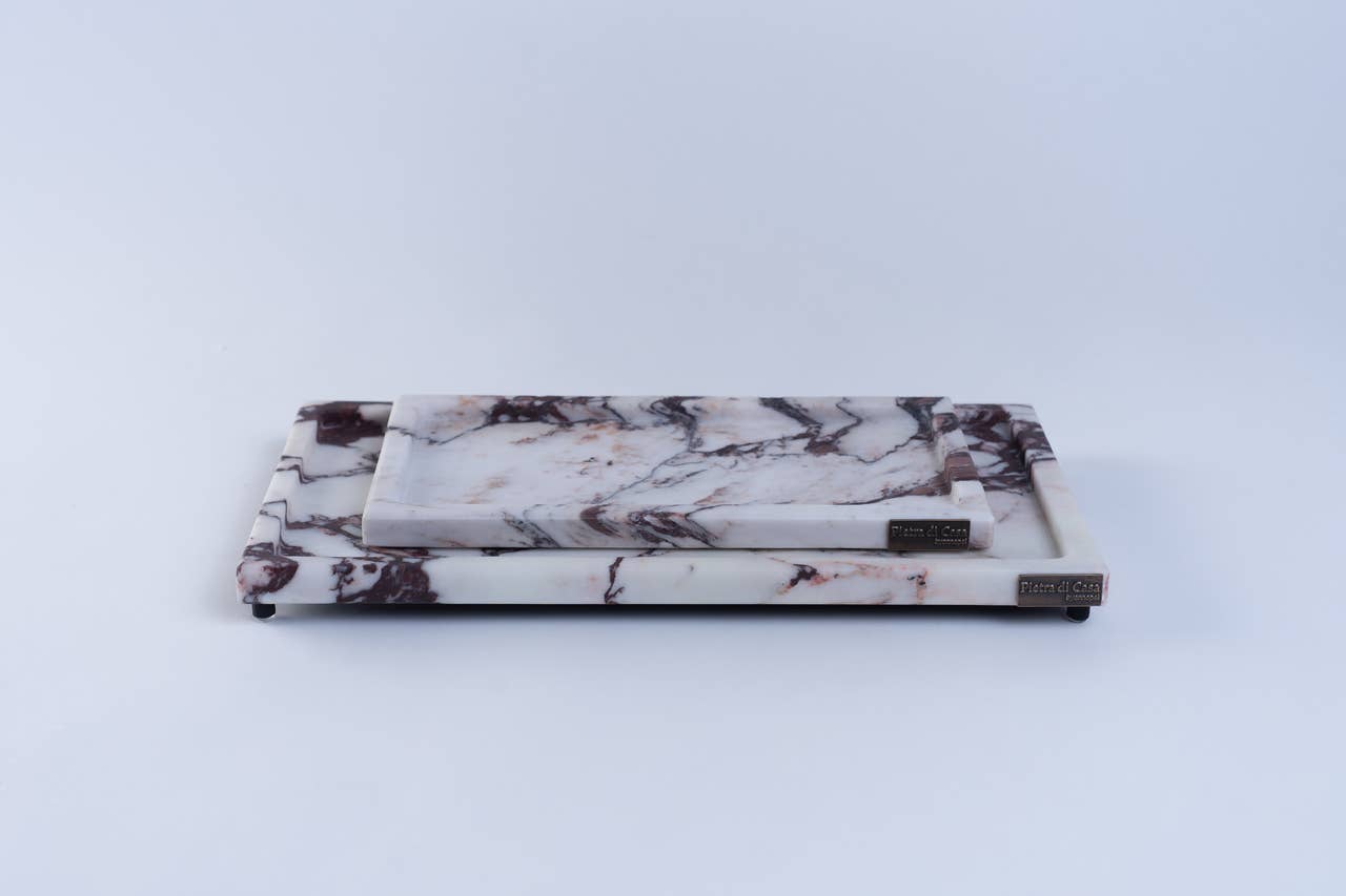 PIETRA DI CASA - Vente Plateaux décoratifs - Plateau en marbre Calacatta Viola - PAPA ALANA1