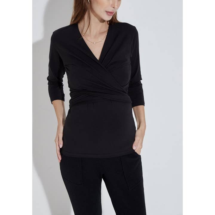LIV Maternity - Wholesale Nursing Top - Maternity - Long-Sleeve Babywearing Top0