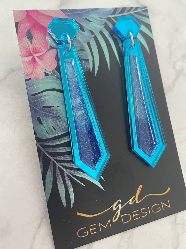 Akryl uttalande örhängen för wholesale av Gem Design UK