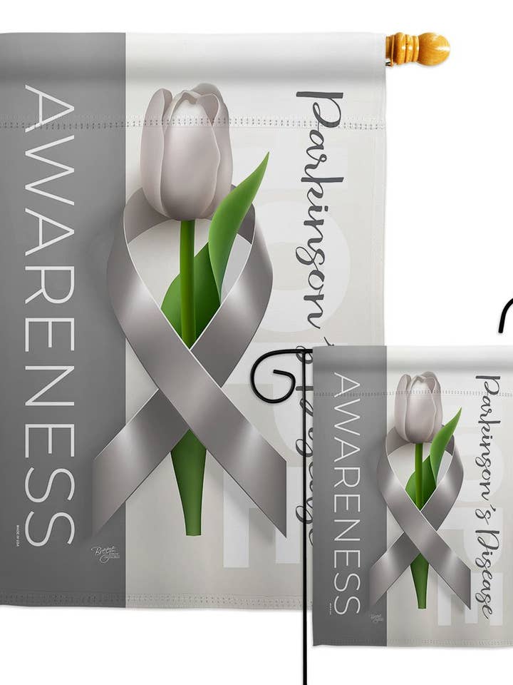 Parkinsons sygdom bevidsthed støtte bånd dekor flag for engroshandel hos Two Group Flag Co