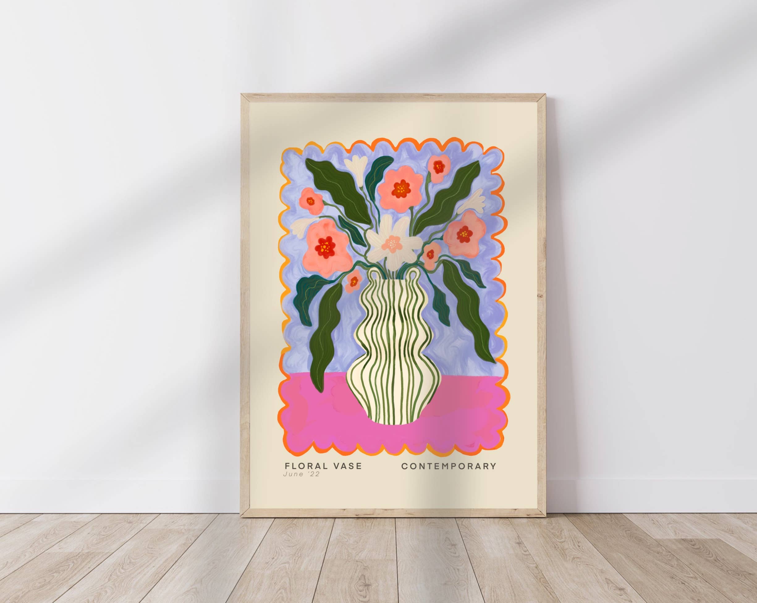 Kate Fox Design - Wholesale Art Print - Vase Art Print, Colourful Art Print, Hand Drawn Art, Quirky6