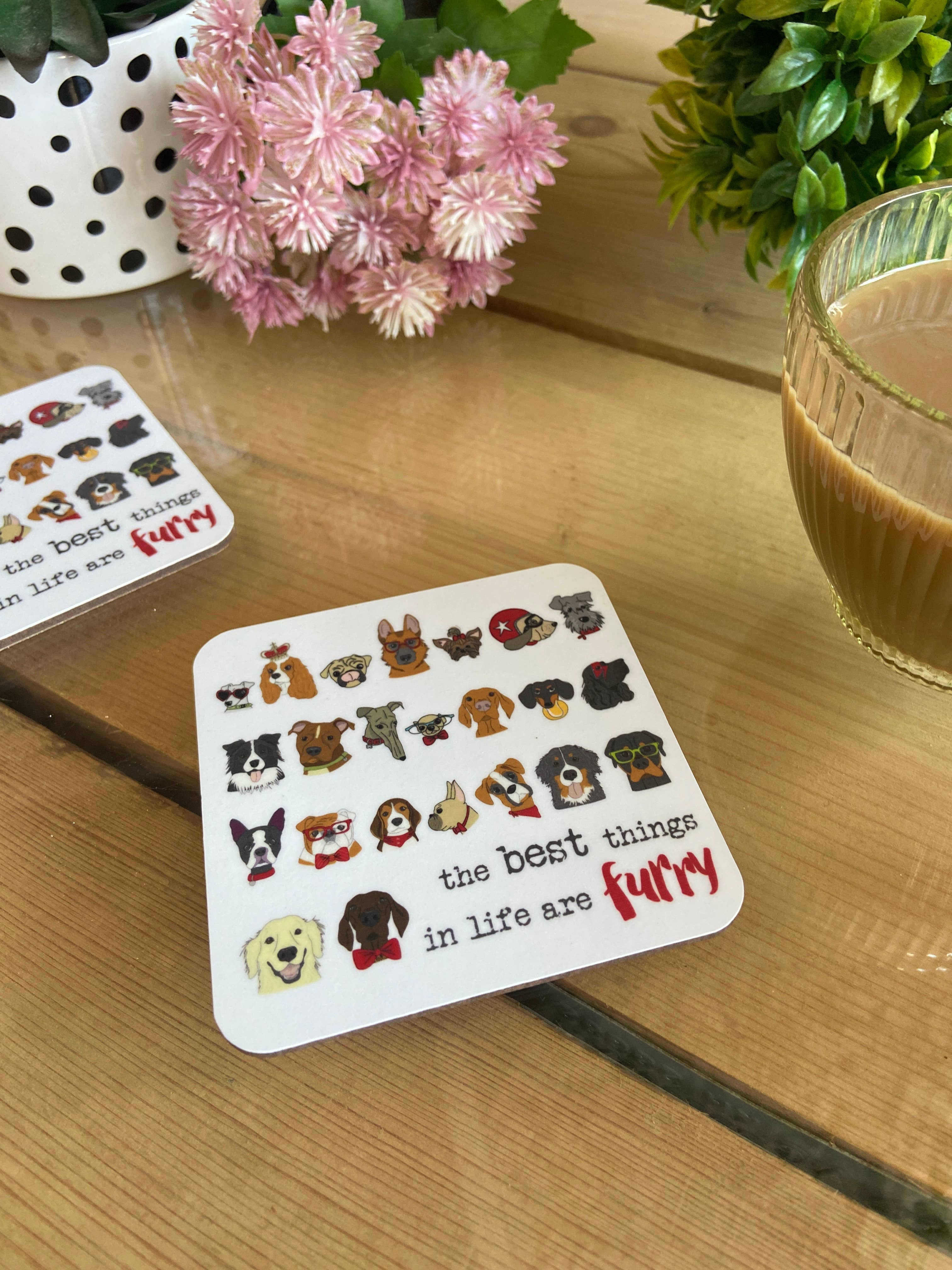 Dandelion Stationery - Wholesale Coasters - Coaster - Best Things Are Furry1