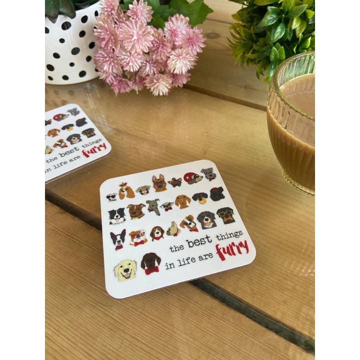 Dandelion Stationery - Wholesale Coasters - Coaster - Best Things Are Furry1