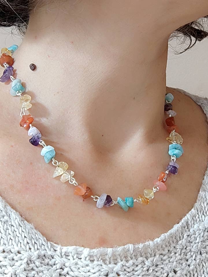 Collier en cristal, Choker en cristaux de guérison, Collier en pierres précieuses pour la vente par LegrosJewelry