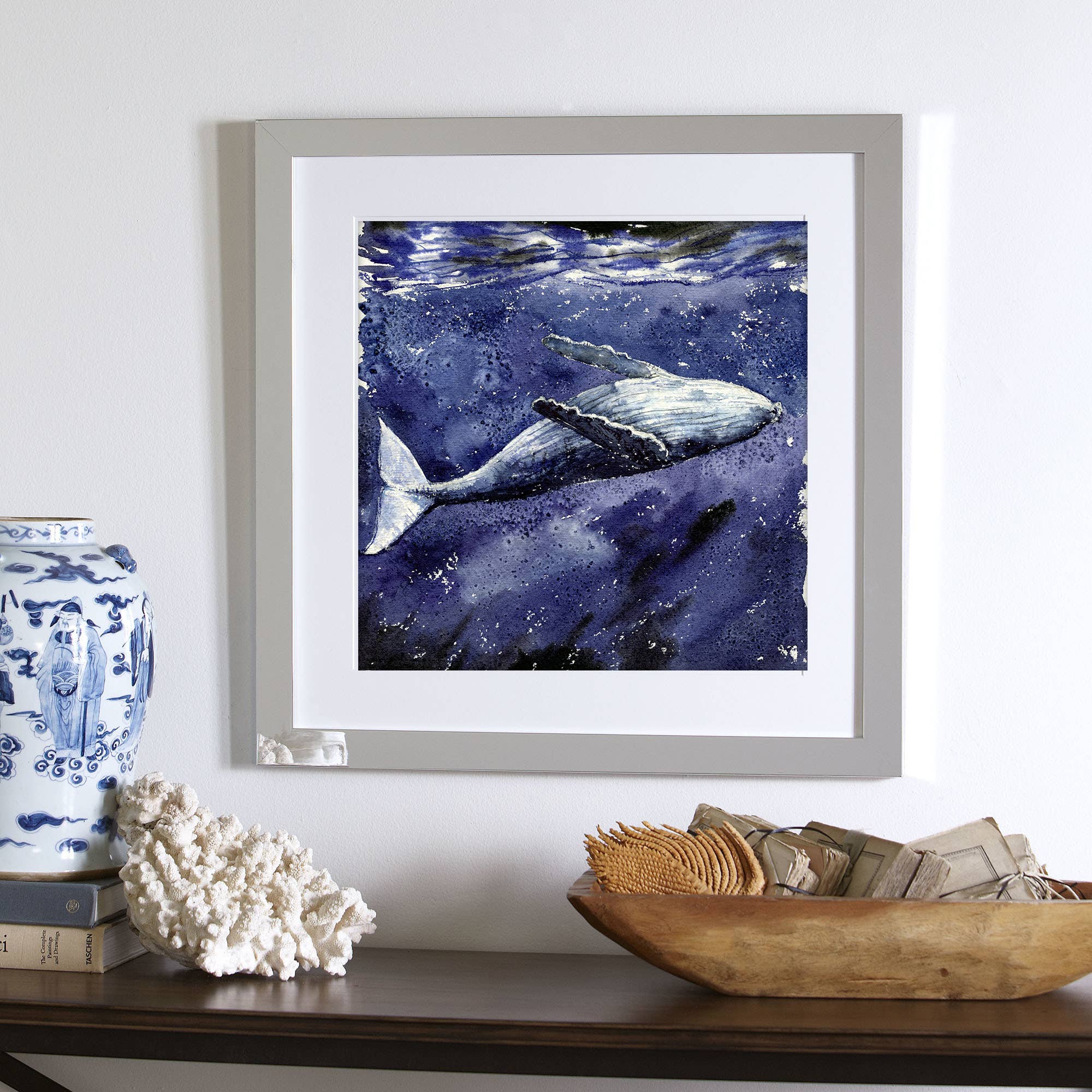 Elena Markelova Arts - Wholesale Art Print - Shallow Whale Art Print1