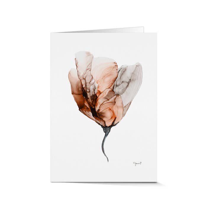 Carte de vœux Earth Tone Flower pour la vente par Hearts Your Life
