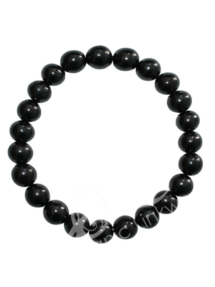 BRACCIALETTO - SHUNGITE (8-8,5 MM) 7.15-7.25" (PC) per la vendita all'ingrosso da parte di Oceanic Linkways Inc
