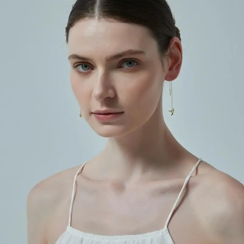 Perimade & Co. LLC – Großhandel Ohrhänger – Japanische Orizuru-Ohrringe zum Durchziehen aus 925er Sterlingsilber11