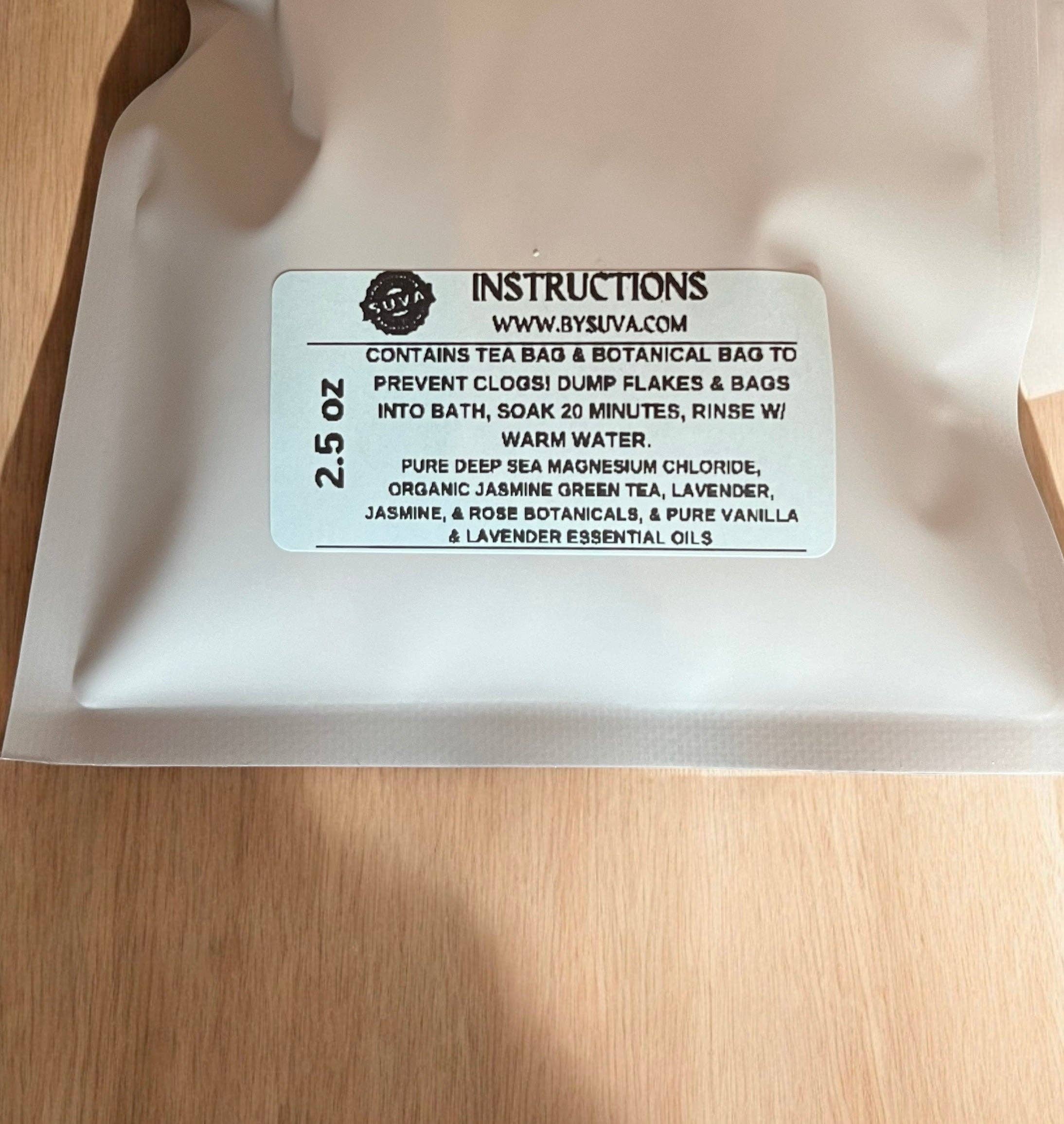 SuVa - Wholesale Bath Soak/Milk - Magnesium Flake & Jasmine Green Tea Bath Soak4