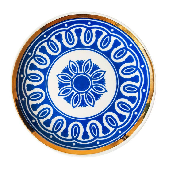 House Of Motifs - Wholesale Dinner Plate - Porcelain Plate | Orient - Blue | 8.27"