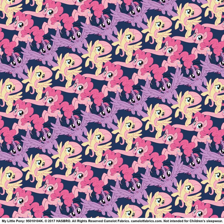 My Little Pony Collection -Pony Stripes Cotton Spandex for wholesale by Camelot