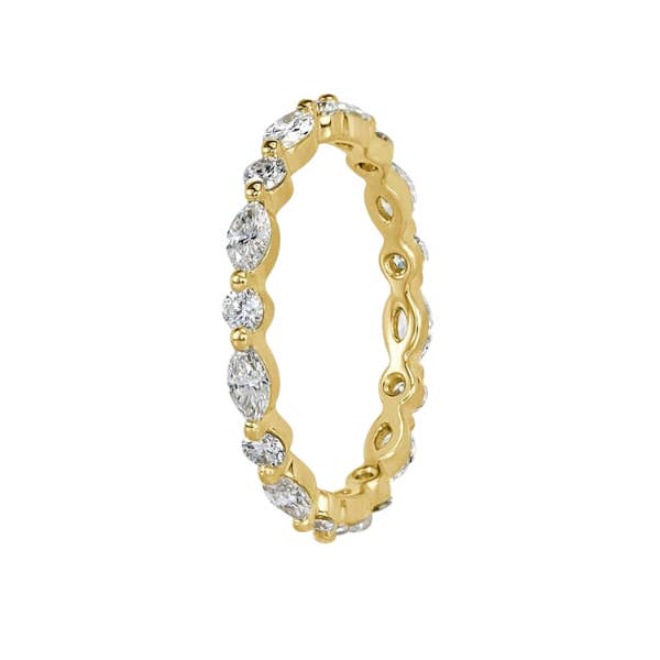 Triple C Diamonds - Wholesale Multi-Stone Ring - Marquies and Round Cut 14K Solid Gold Diamond Eternity Band3