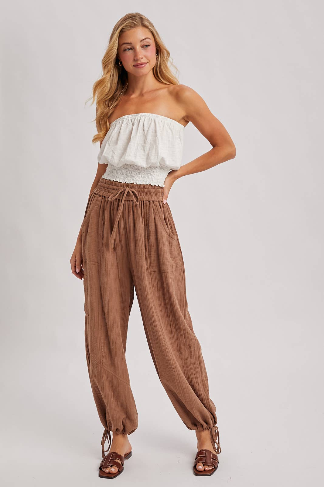 Bluivy - Wholesale Pants - Women's - JOGGER HAREM DRAWSTRING PANTS16