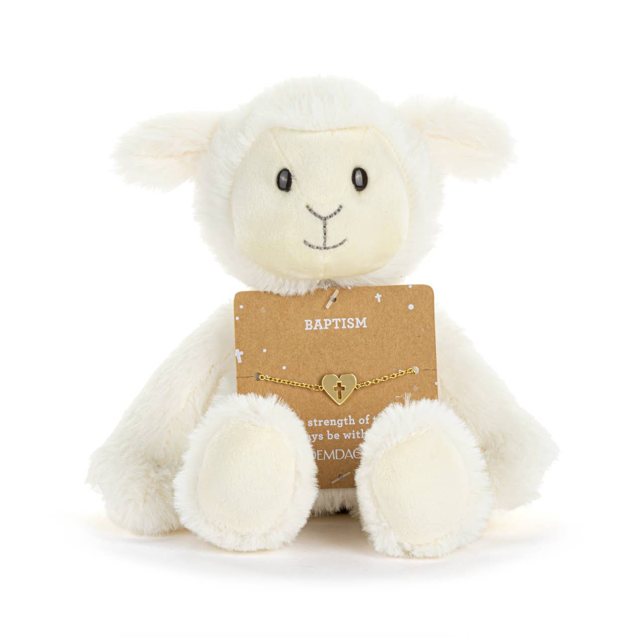 DEMDACO - Wholesale Stuffed/Plush Toy - Kids & Baby - Baptism Lamb + Bracelet - 8in