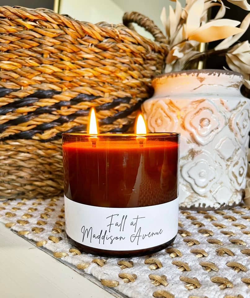 Maddison Avenue Candles Company – Vela em jarro/copo por atacado – Vela âmbar Private Label 17 oz 100% Soja0