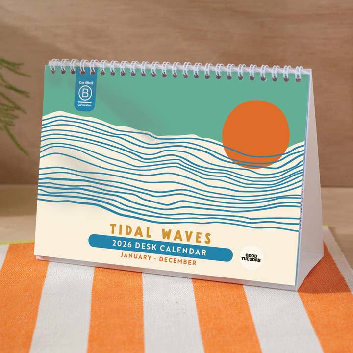 2026 Tidal Waves Desk Calendar for wholesale by Good Tuesday (Once Upon a Tuesday)
