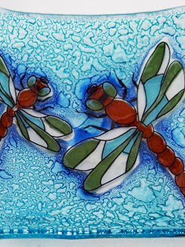 Dragon Fly Square Plate / Dish for wholesale by Pampeana