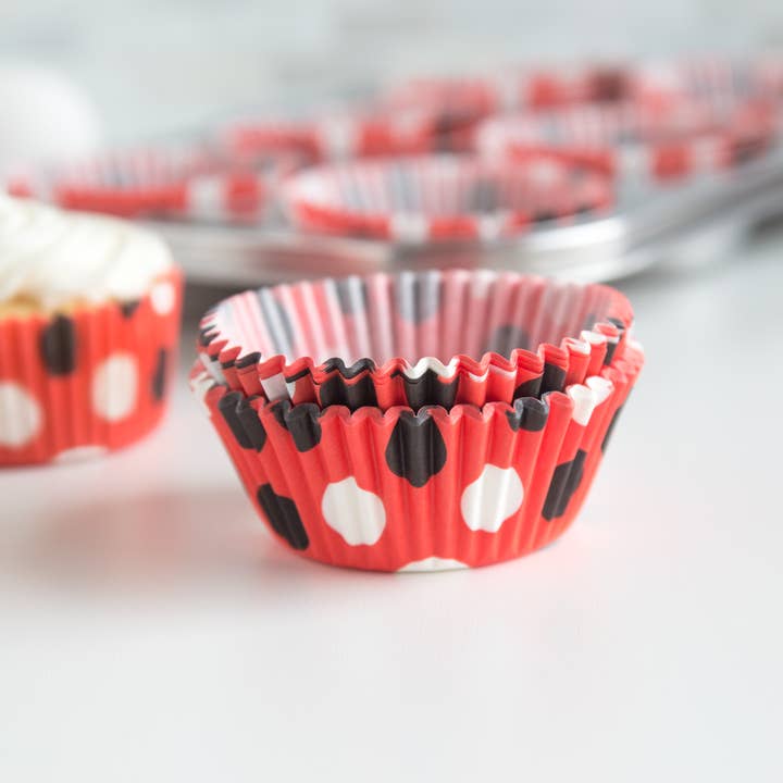 Fox Run Brands - Wholesale Cupcake/Muffin Liner - Fox Run Red with Black Polka Dot Cupcake Liners, 50 Count2