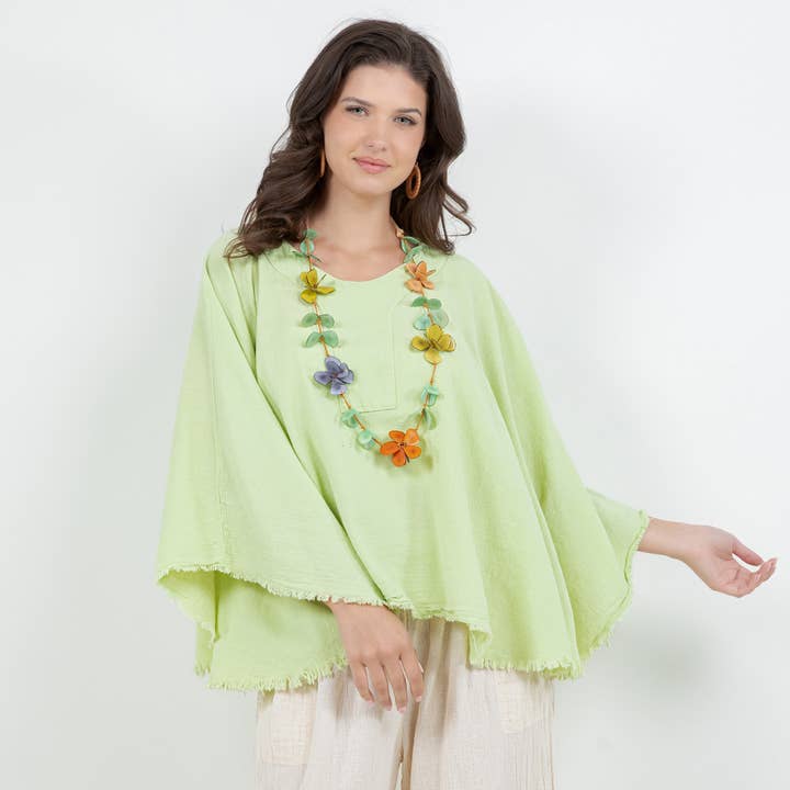 Haut en gaze de coton 100 % Carmen pour la vente par Cottonways