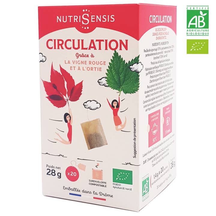 NUTRISENSIS - Organic circulation infusion - 20 bags for wholesale by Nutrisensis