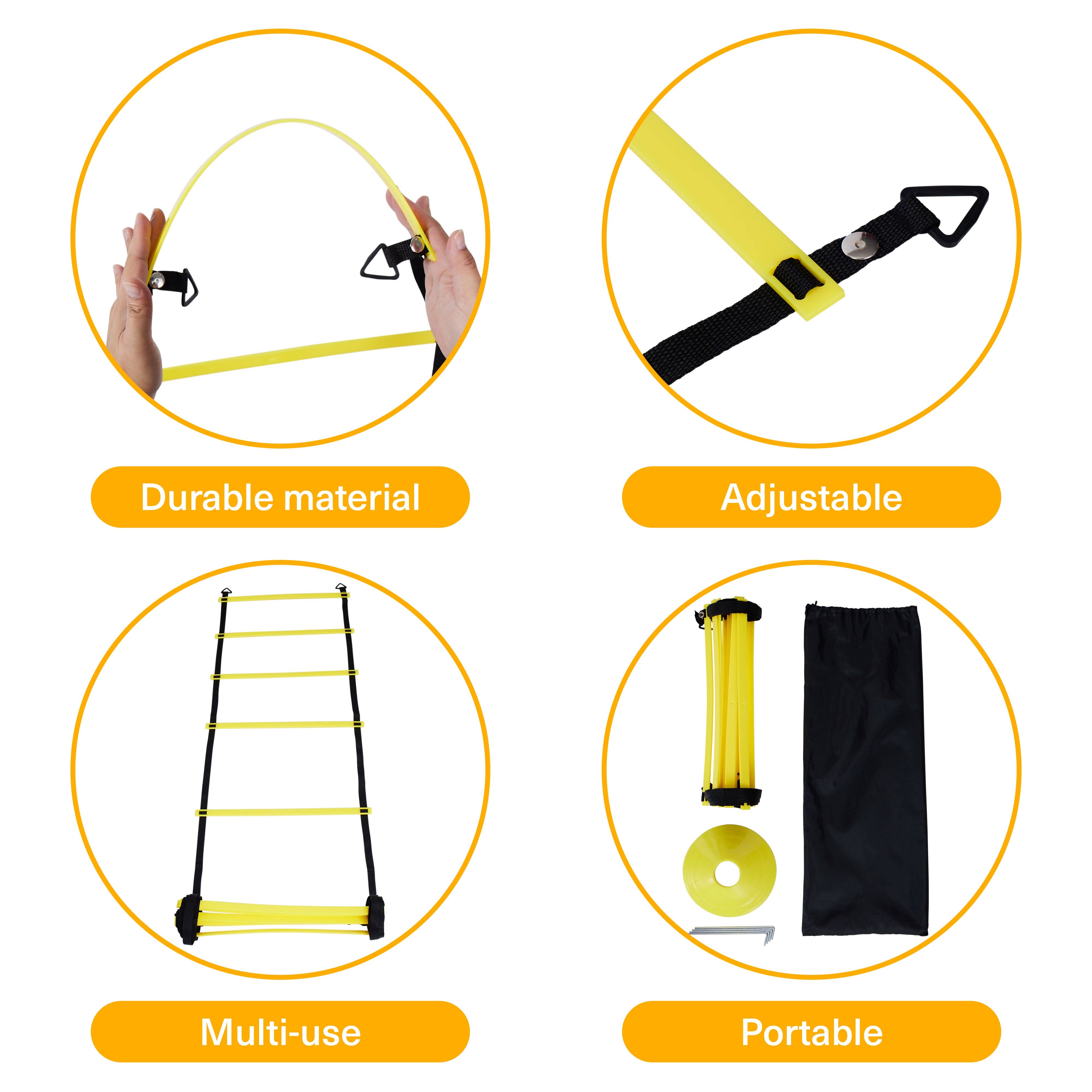 Bramble – wholesale Sporting accessories – Agility Speed Training Ladder & Cone Set3