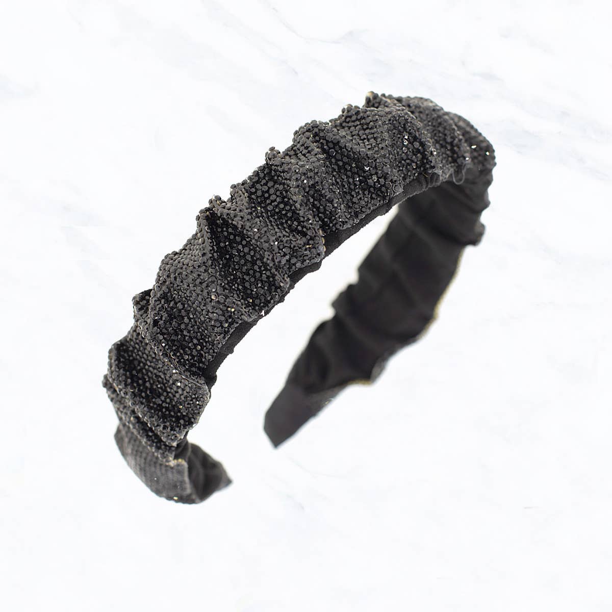 Suzie Q USA - Wholesale Fashion Headband - Women's - Ruffled Suede Stone Headbands1