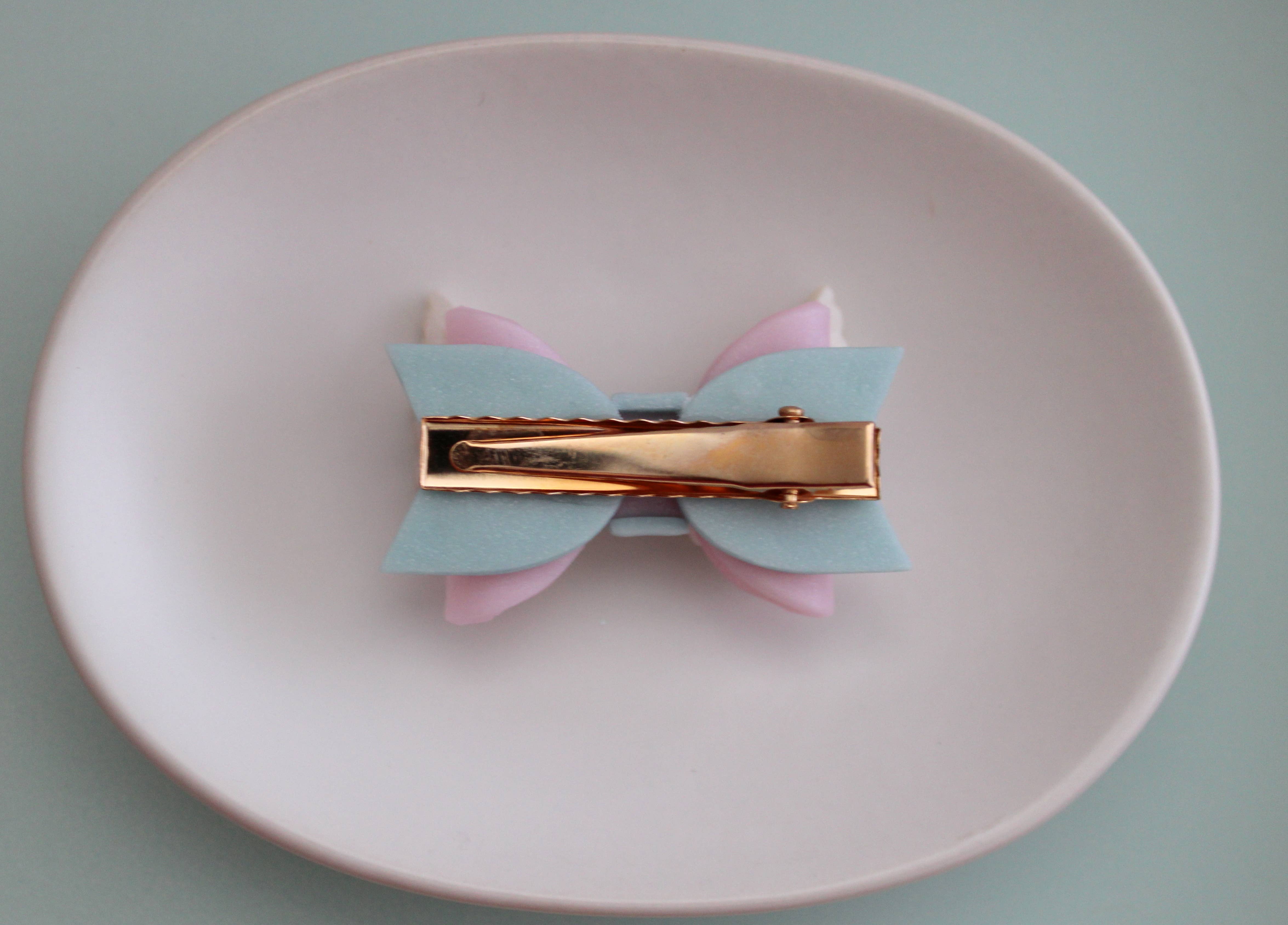 Sweets & Pearls – Großhandel Haarclip – Damen – Polymer Clay Pastell Engel Schleifen Haarspange13