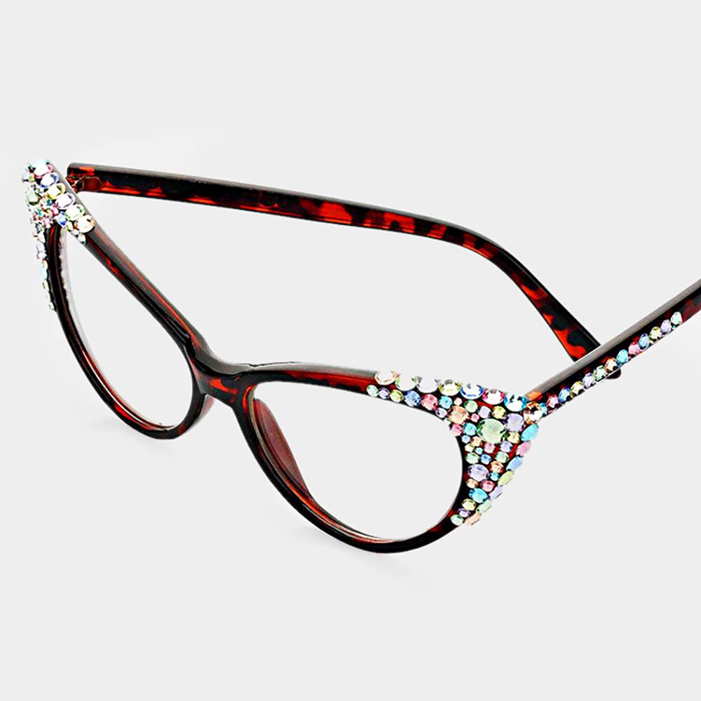 Sensibling Corp. - Wholesale Sunglasses - Women's - Bubbly Austrian Crystal Cat Eye Optical Glasses14