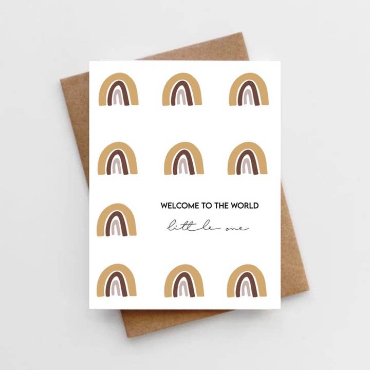 Welcome to the world little one card for wholesale by Lemon Milk Paper Co