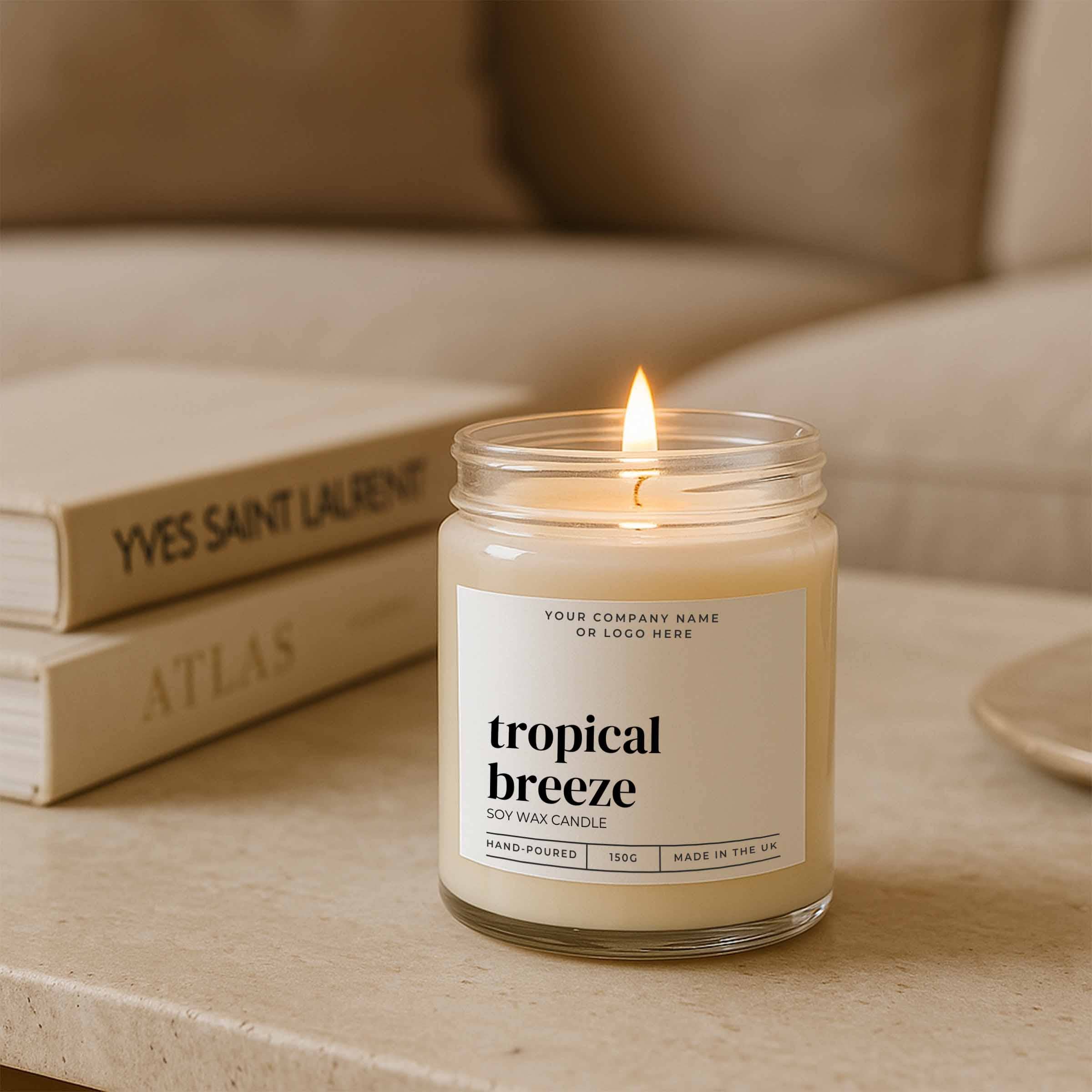 Candle Drop – wholesale Jar/filled candle – Label Style 3 | Wholesale White Label Soy Candle | Clear Jar7