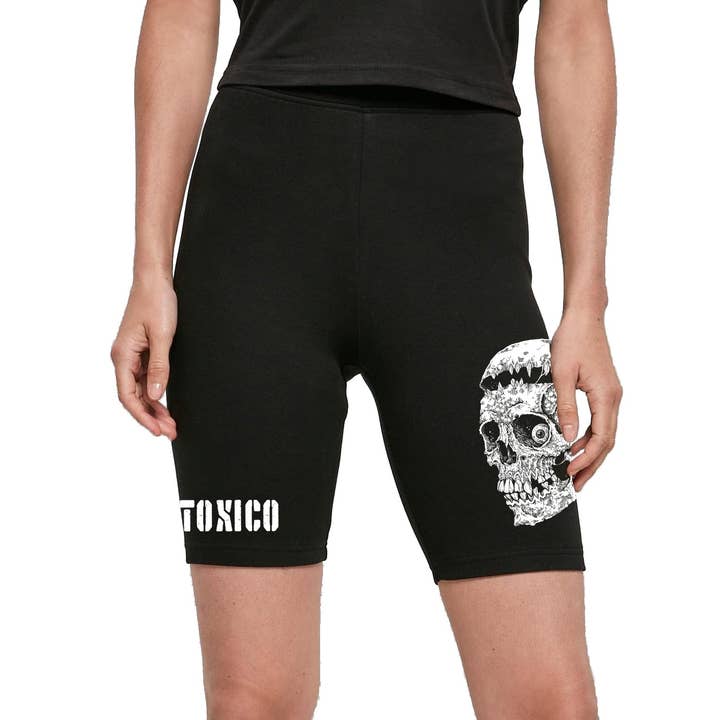 Wasteland Skull Cykelshorts for engroshandel hos Toxico