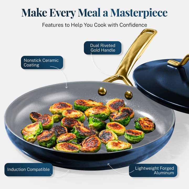 Gotham Steel/Granitestone - Wholesale Cookware Set - Gotham Steel Modern Collection 11 Piece in Navy2