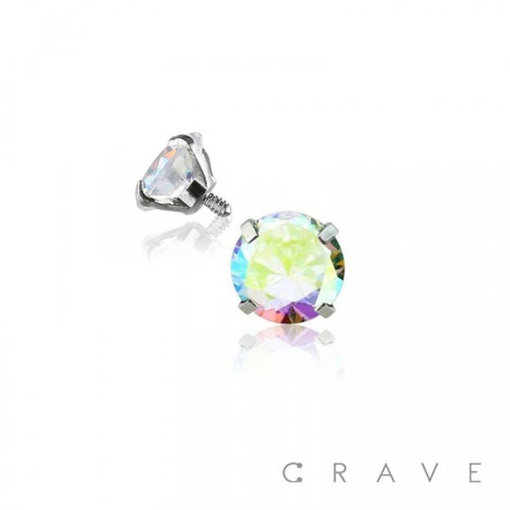 CRAVE – Großhandel Gesichts-/Körper-Kette – 316L CHIRURGENSTAHL MIT INNENGEWINDE, CZ, ZINKEN-SET