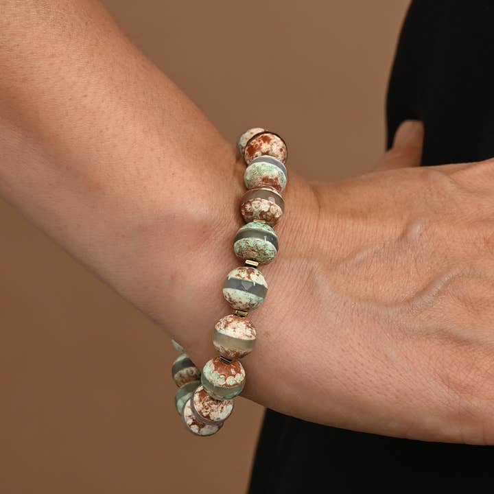 Starfish Project, Inc - Wholesale Beaded Bracelet - Maya Agate Bracelet in Earth Tones1