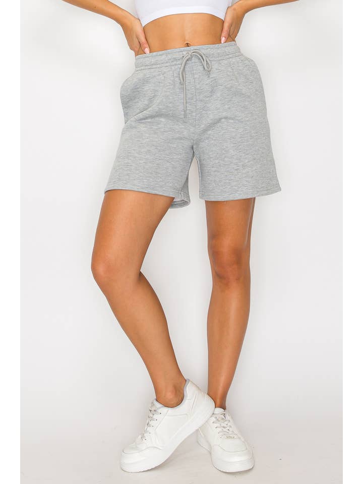 Color 5 - Wholesale Shorts - Women's - Solid color fleece loose fit casual long shorts w/pockets 13