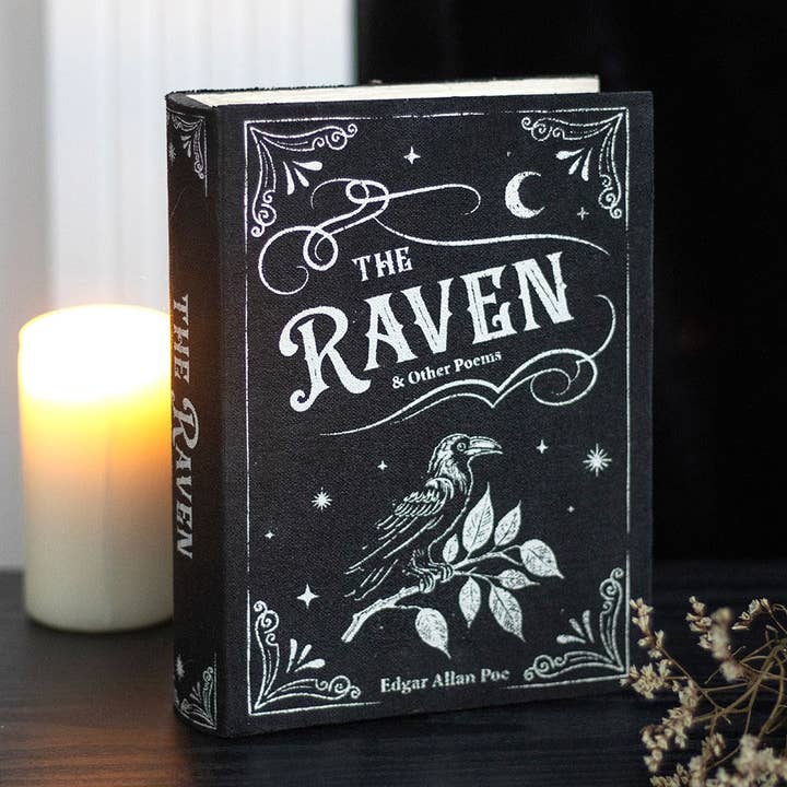 Scatola portaoggetti gotica a forma di libro "The Raven" per la vendita all'ingrosso da parte di Something Different Wholesale